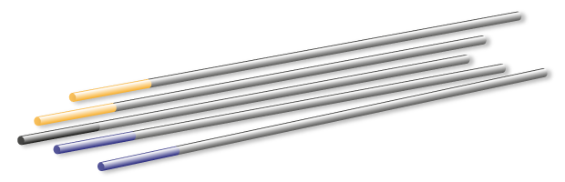 Graue Wolframelektrode 3/32" (2,4 Mm) – 10 Stück, Für WIG-Schweißen Von Alu, Edelstahl Uvm.