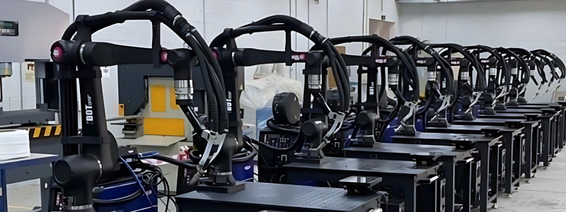 Automated welding cobot line.